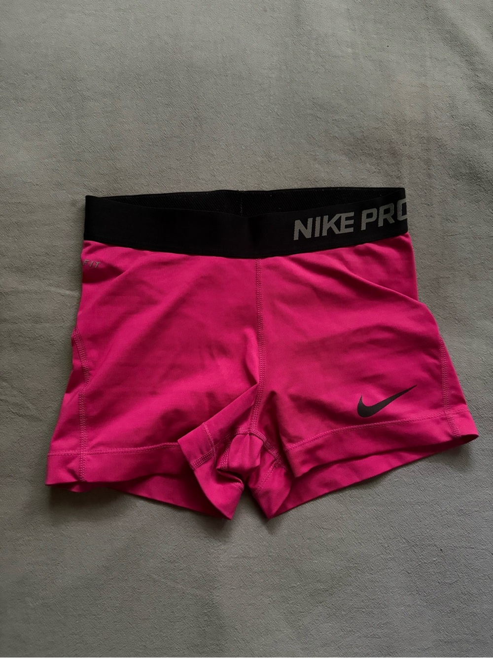 Nike Women's Hot Pink Pro Training Shorts with Black Waistband